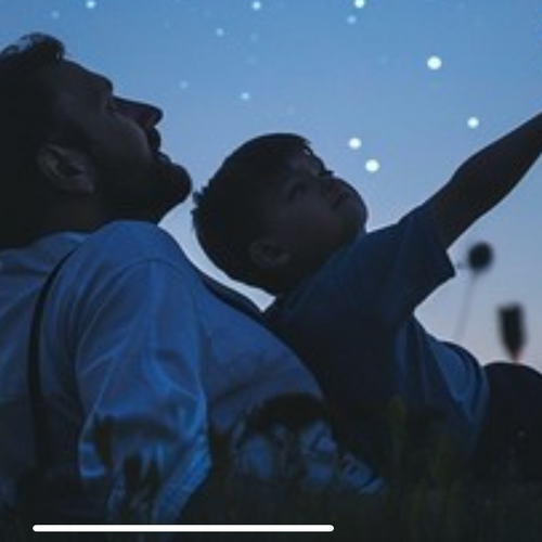 Everything Under The Sun Package - father and son stargazing together